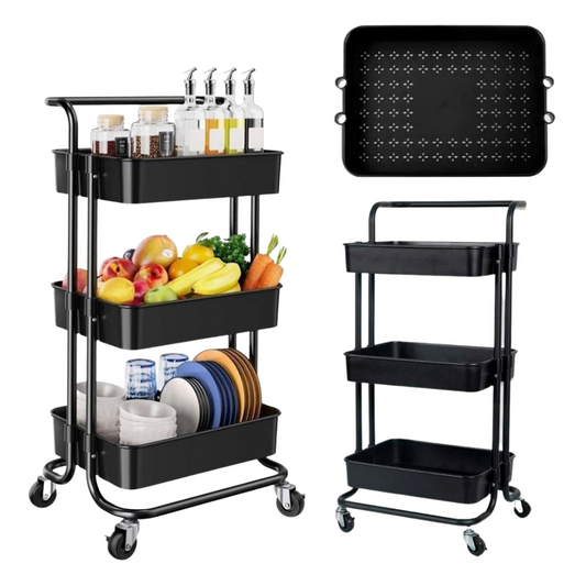 3 Level Organizer Cart With Wheels Storing