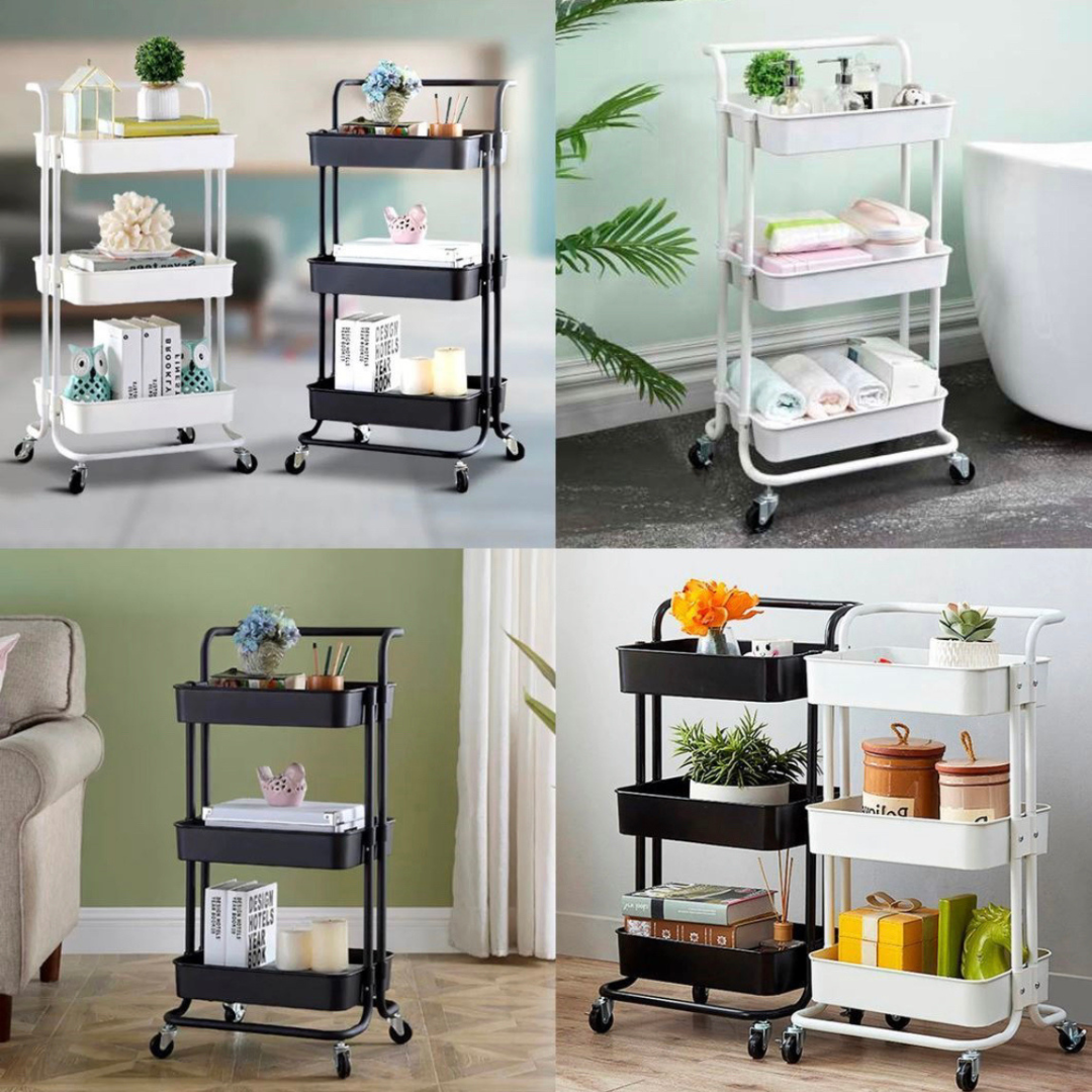 3 Level Organizer Cart With Wheels Storing